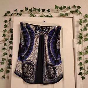 Maurices Black and Blue Crop Top